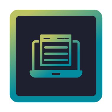 Basit web sitesi arayüzü simgesi, vektör illüstrasyonu