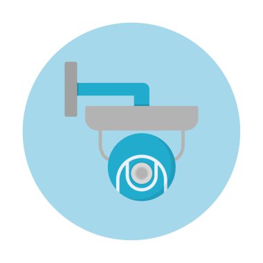 Basit bir CCTV kamera simgesi, vektör illüstrasyonu