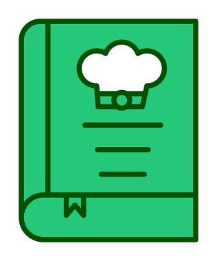 Şef kitap ikonu vektör illüstrasyonu 