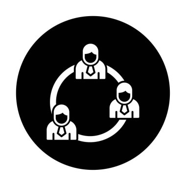 Takım iş web simgesi, vektör çizim