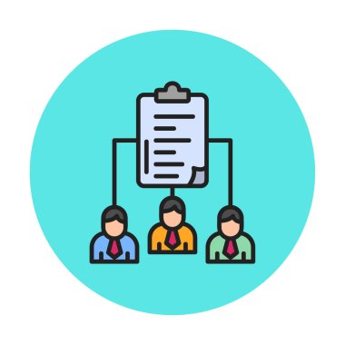 Work Distribution web icon, vector illustration 