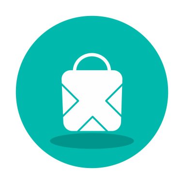 Alışveriş poşeti simgesi, vektör illüstrasyonu basit tasarım