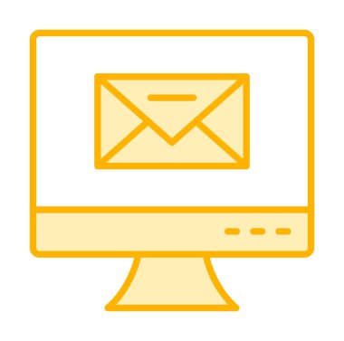 Basit e- posta simgesi, vektör illüstrasyonu