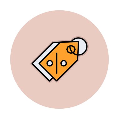 Etiket. Web simgesi basit illüstrasyon                