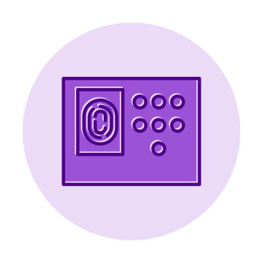 Güvenlik sistemi simgesi vektör illüstrasyonu