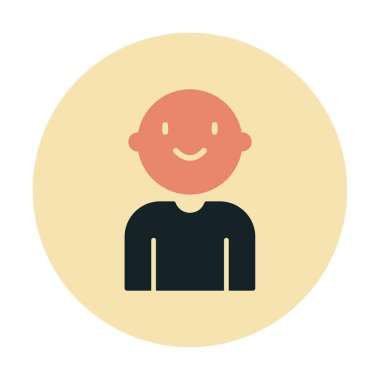 bebek oğlan simgesi, vektör illüstrasyonu