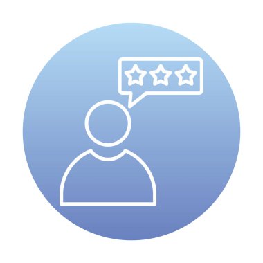 Müşteri İncelemesi, geribildirim ikonu vektör çizimi