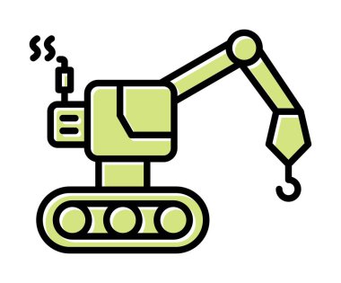 Yapı vinç simgesi, vektör illüstrasyon tasarımı