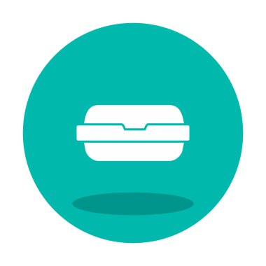 yiyecek kabı ikonu vektör illüstrasyonu