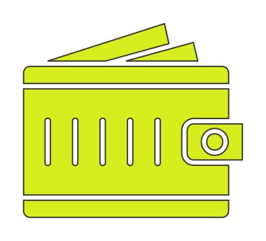 cüzdan vektör simgesi basit illüstrasyon