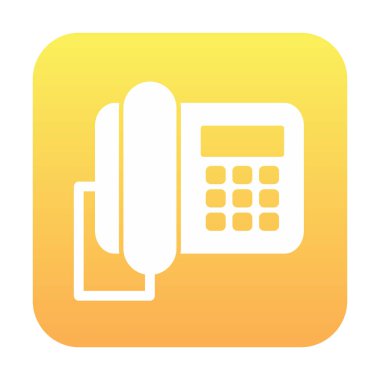 masa telefonu simgesi, vektör illüstrasyonu basit tasarım