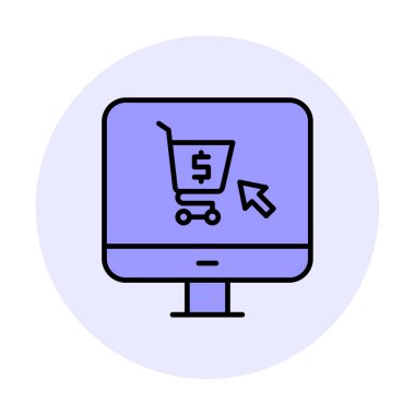 Projeniz için çevrimiçi alışveriş simgesi