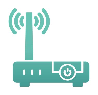 wifi sinyali, Router Aygıt vektör illüstrasyon tasarımı