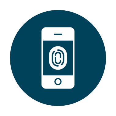 parmak izi kutsal kişilerin resmi, vektör çizim ile Smartphone 