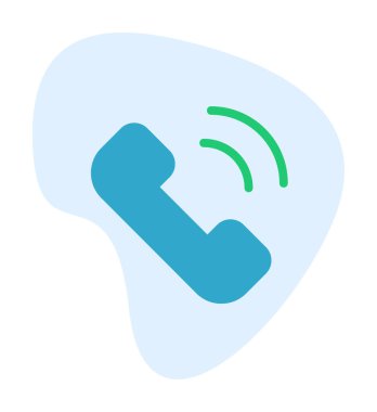 telefon arama simgesi, vektör illüstrasyonu basit tasarım