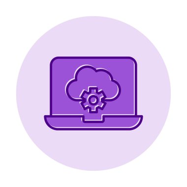 Bulut hesaplama. Bulut deposu. İnternet teknolojisi. Çevrimiçi servis. Data, bilgi güvenliği. Taslak vektör simgeleri kümesi. Veri Eşzamanlaması, Aktarım, Erişim ve diğer şeyleri içerir.