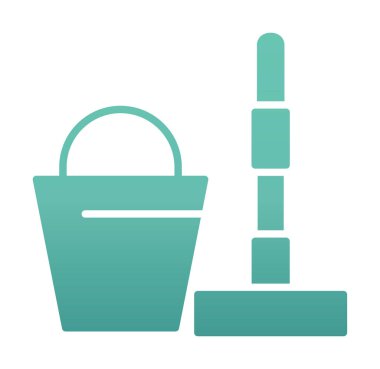 kova ve paspas simgeleri vektör illüstrasyonuName