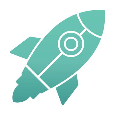 Roketin vektör çizimi. Başlangıç konsepti