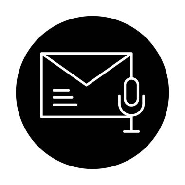 Sesli Mesaj simgesi, vektör illüstrasyonu