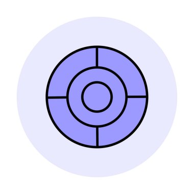 Basit hedef simgesi, hedef, vektör illüstrasyonu