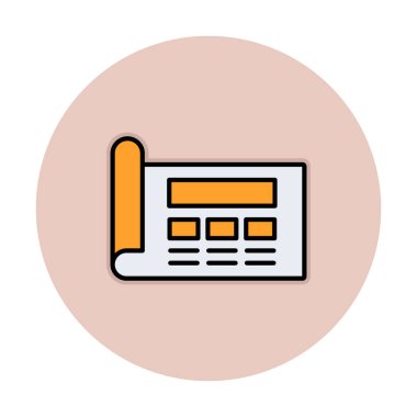 Şablon simgesi, vektör illüstrasyonu basit tasarım