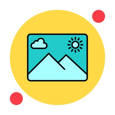 Resim simgesi. Web vektör illüstrasyonu