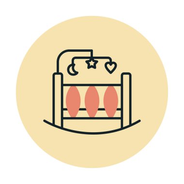 Bebek Beşiği simgesinin vektör illüstrasyonu