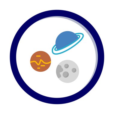 Gezegenler simgesi, vektör illüstrasyonu