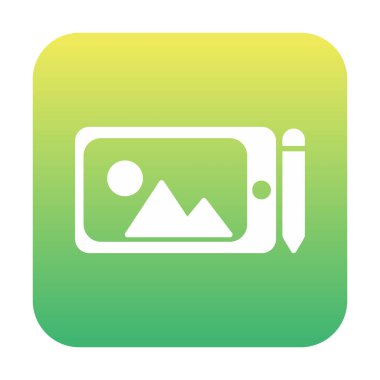 Grafik Tableti simgesi, vektör illüstrasyonu basit tasarım