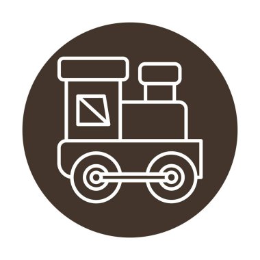 Tren oyuncağı simgesinin vektör illüstrasyonu