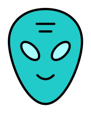 Sevimli uzaylı karakter Vektör illüstrasyonu