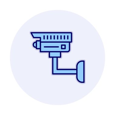 Basit bir CCTV kamera simgesi, vektör illüstrasyonu