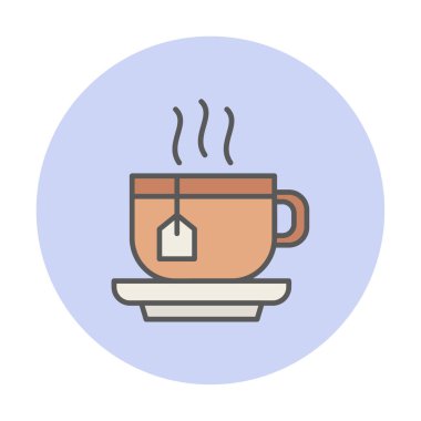 çay fincanı ikonu vektör illüstrasyonu