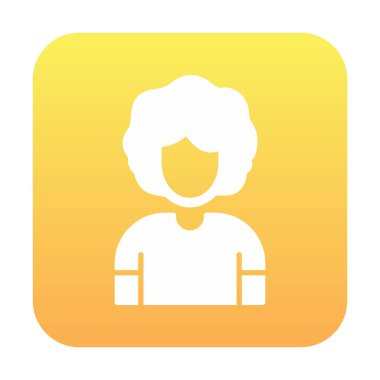 kadın web simgesi vektör illüstrasyonu