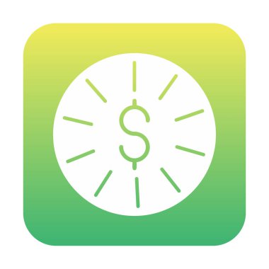 Dolar para ikonu vektör illüstrasyonu 