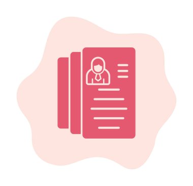 CV belgesi. Web simgesi basit illüstrasyon