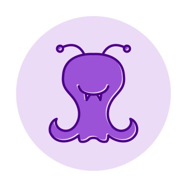 Sevimli uzaylı karakter Vektör illüstrasyonu