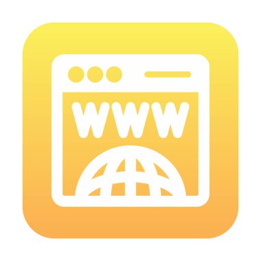 Basit web sitesi arayüzü simgesi, vektör illüstrasyonu