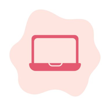 dizüstü bilgisayar simgesi, vektör illüstrasyonu basit tasarım 