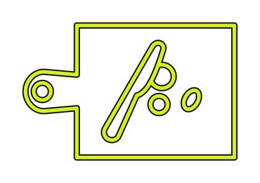 Kesme tahtası simgesi, vektör illüstrasyonu