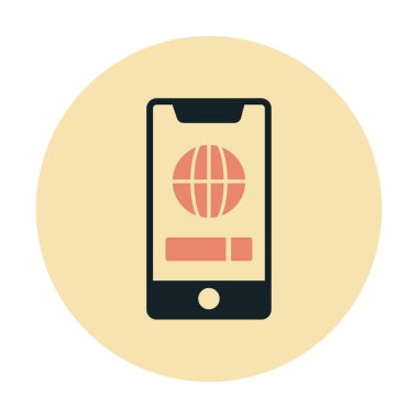 Akıllı telefon simgesi. özet vektör illüstrasyonu 