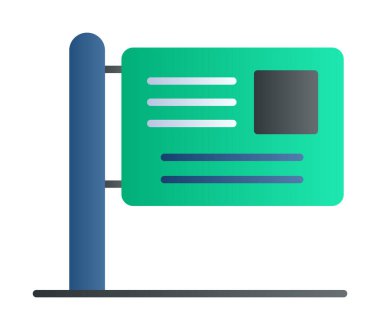 Reklam panosu. Web simgesi basit illüstrasyon