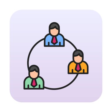 Takım iş web simgesi, vektör çizim