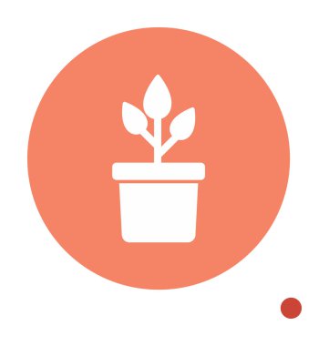 pot simge vektör çizim bitki