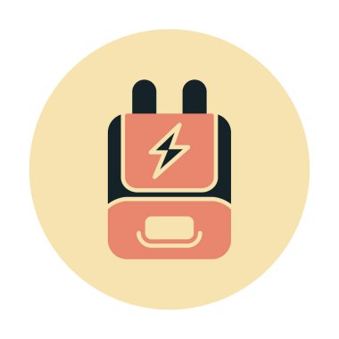 Adaptör simgesi. özet güç dolgu vektör rengi düz izole 