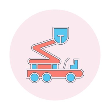 Boom Lift ağ simgesi, vektör illüstrasyonu 