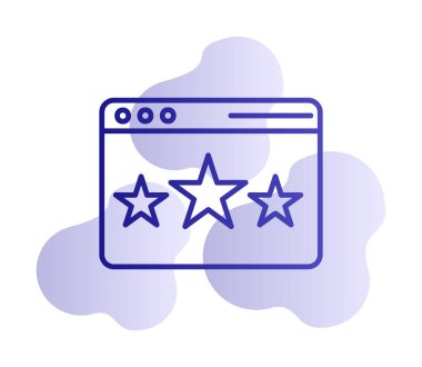 Web sayfası Geri bildirim simgesi, vektör illüstrasyonu