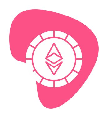 Ethereum Sikke ikonu vektör illüstrasyonu