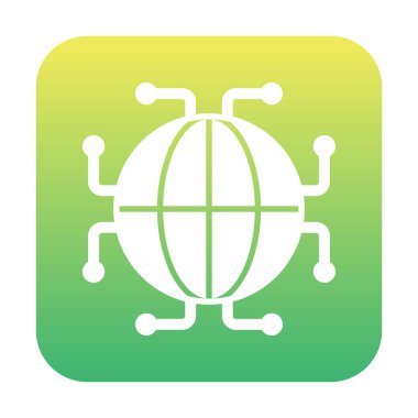 Digtal Dünya web simgesi vektör çizimi