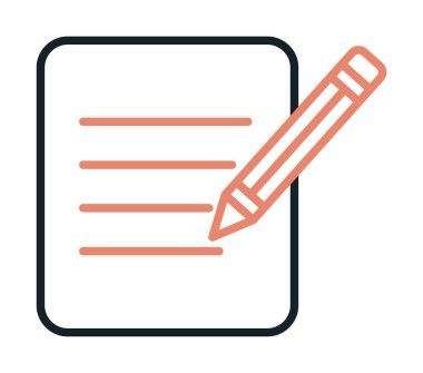 Kağıt Düzenleme. Web simgesi basit illüstrasyon